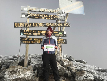 Fiona Clark, Head of Operations at Home Instead Senior Care Chesterfield, has raised an amazing Â£554 for the charity Mind, by trekking 5,895 metres up Mount Kilimanjaro.